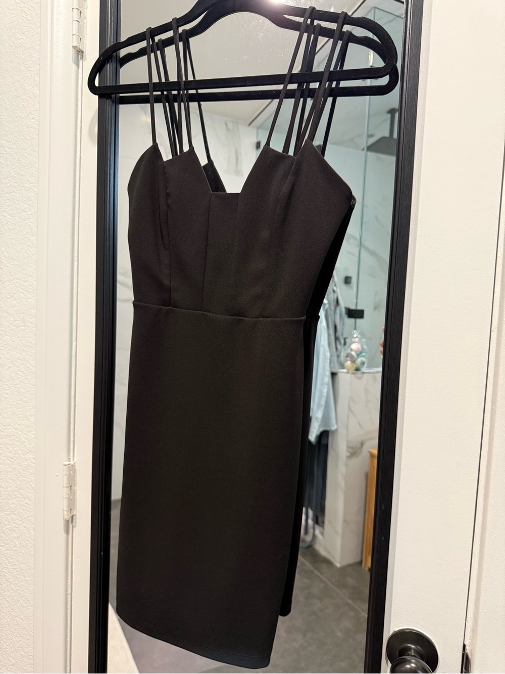 Lulu's Little Black Strappy Mini Dress
